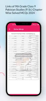 9th Class Pak Studies Mcqs android App screenshot 4